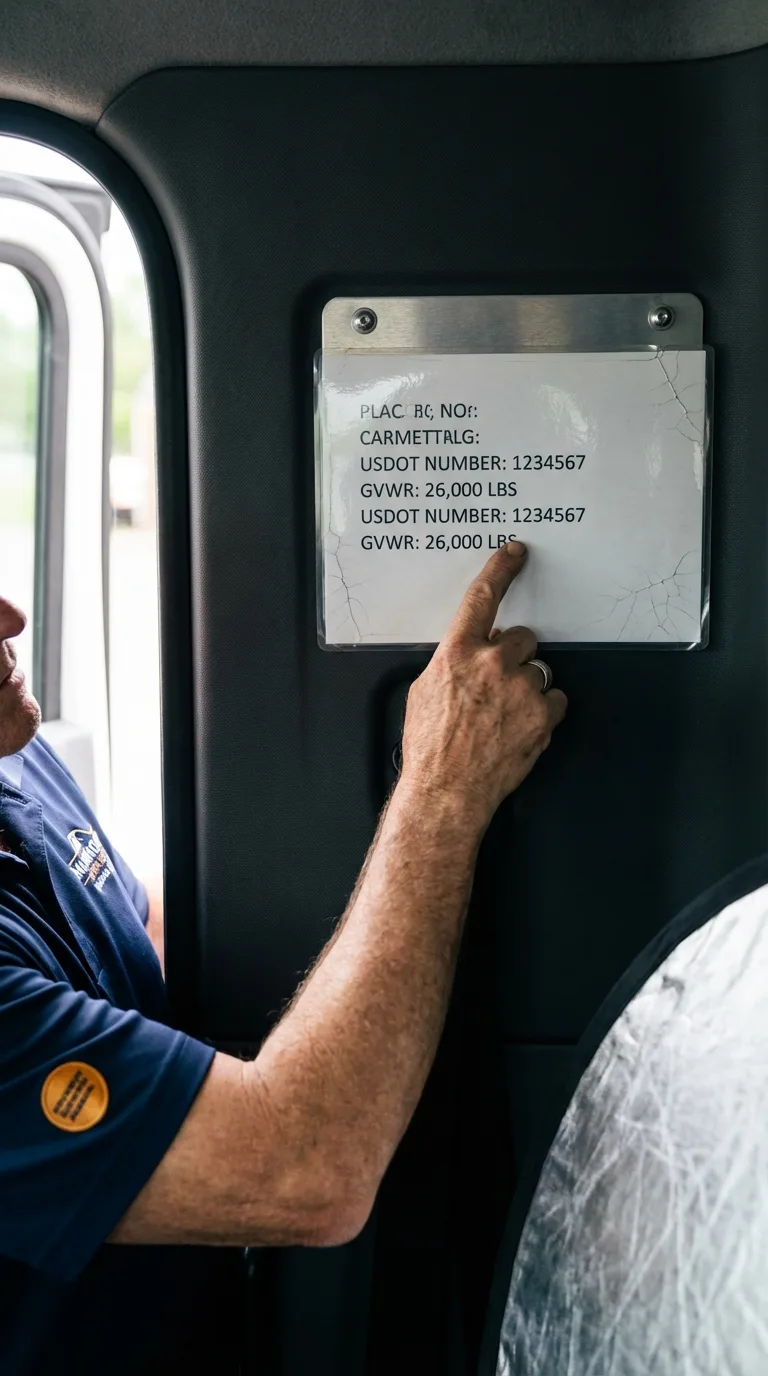 USDOT licensing placard verification in Crooksville
